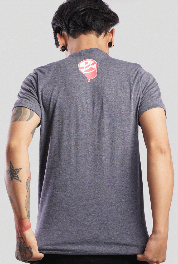 Bus-39 Design Men T-shirt (Gray)